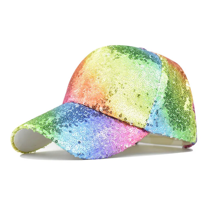 

New Flip Colorful Sequin Mesh For Men And Women Fashion Color Changing Street Cool Sun Hat