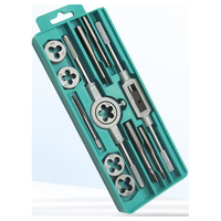 High Quality-M3-M12 Thread Self-Tapping Wrench Set Screw Metric Tap And Die Set Hand Tapping Thread Drill Hardware Tools 12 Piec