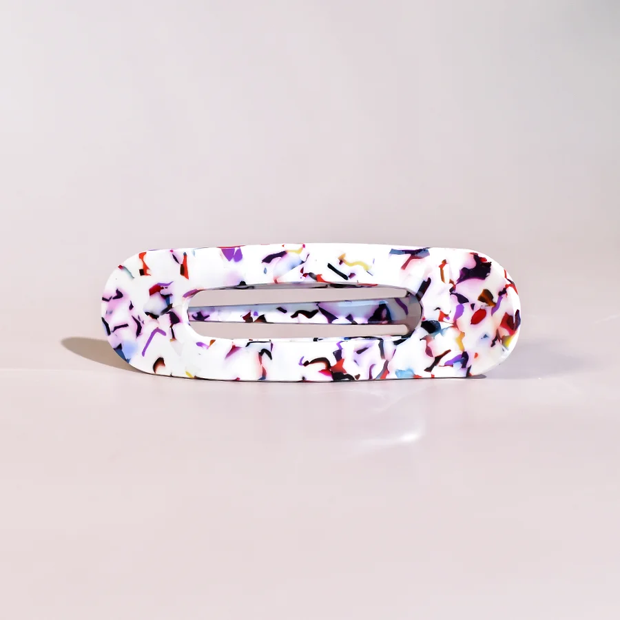 1-teiliges Set für Damen: Mehrfarbige, rutschfeste Haarspange aus Acetat – Modisches Haar-Accessoire für Urlaub und Freizeit – Detail 14