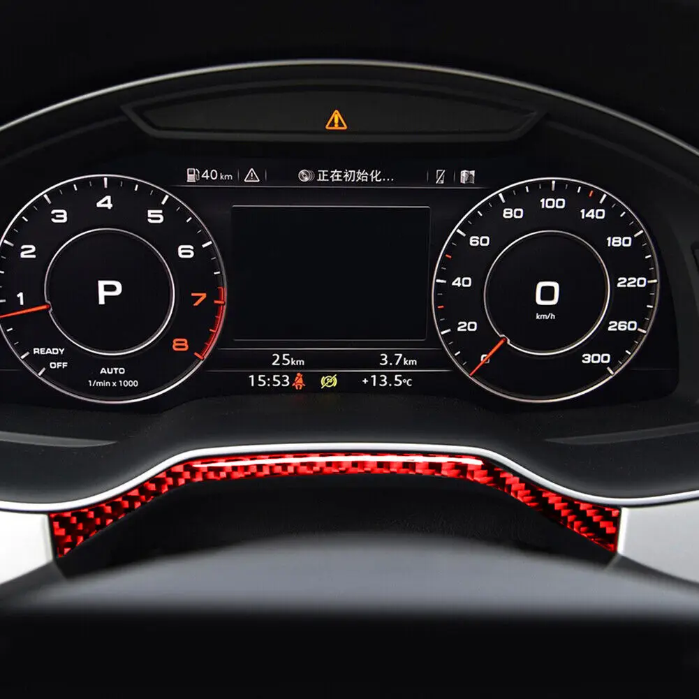 

For Audi Q7 4M 16-19 Car Interior Center Console Dashboard Frame Stickers Trims Cover Carbon Fiber Decoration Auto Accessories