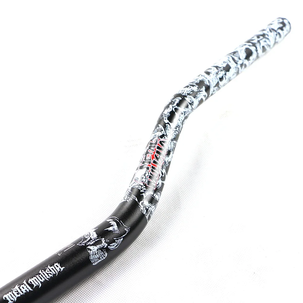 Protaper metal mulisha mxユニバーサル特大径ハンドルバー6061アルミニウム合金スカルパターンハンドルバー (直径1-1/8 \