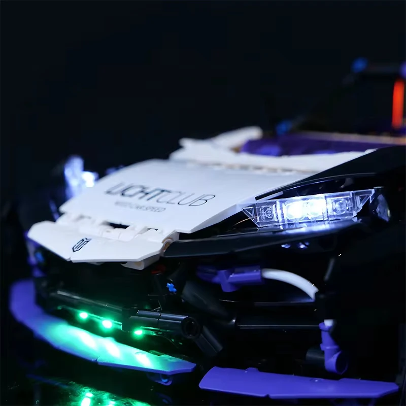 Zestaw oświetlenia LED RC DIY do technicznego samochodu sportowego LEGO 88020 (tylko światło LED, bez modelu klocków)