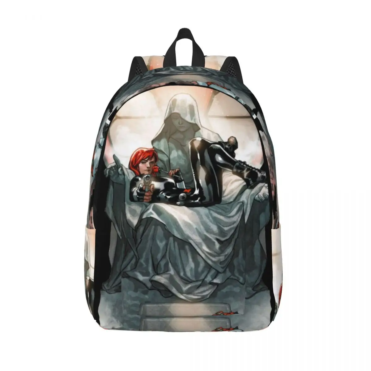 Custom Black Widow Anime Wallpaper Canvas Backpacks for Women Men College School Students Bookbag Fits 15 Inch Laptop Bags