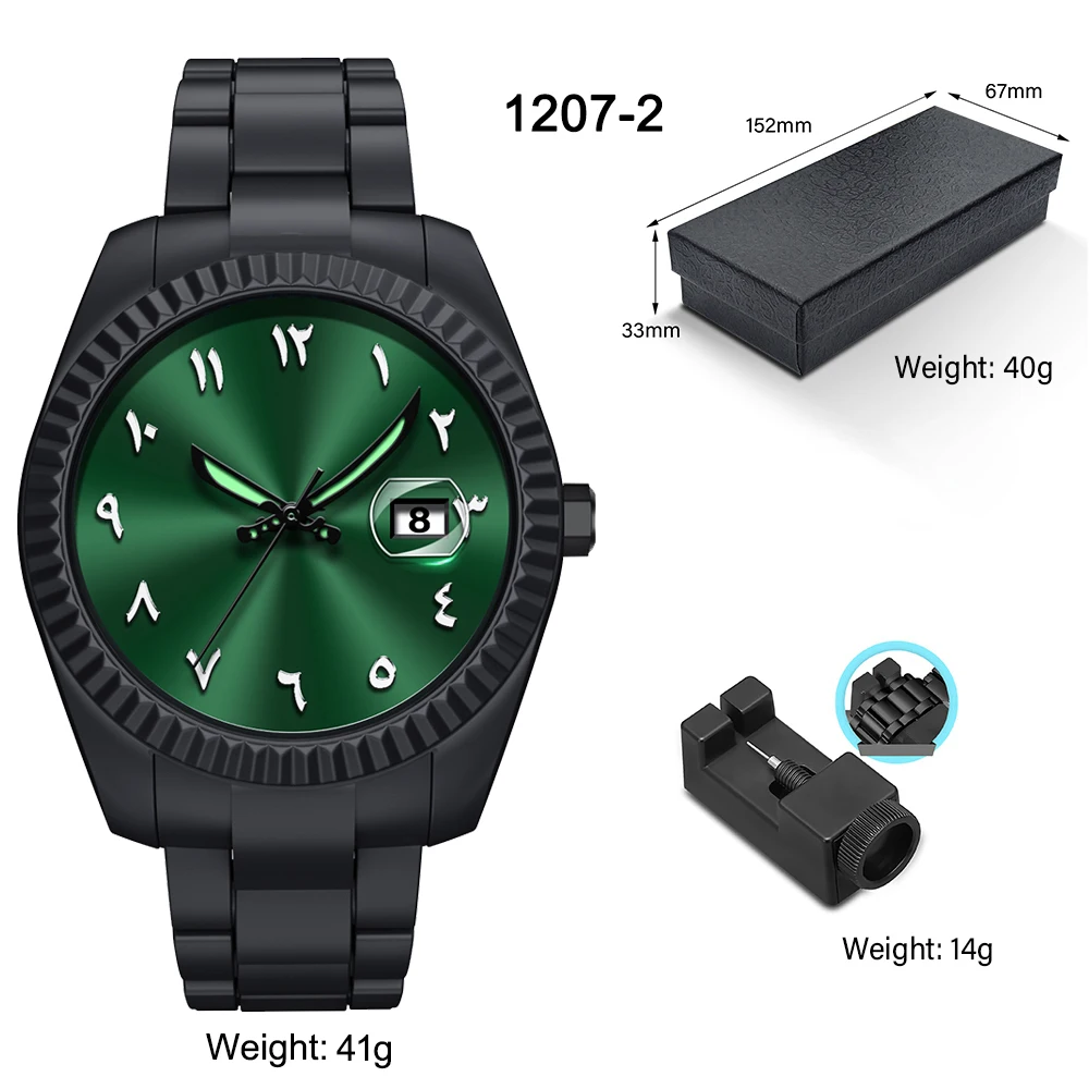 

Men's Brand Watches Arabic Numeral Watches Men's Quartz Watches Date Luminous Date Calendar Watches Waterproof