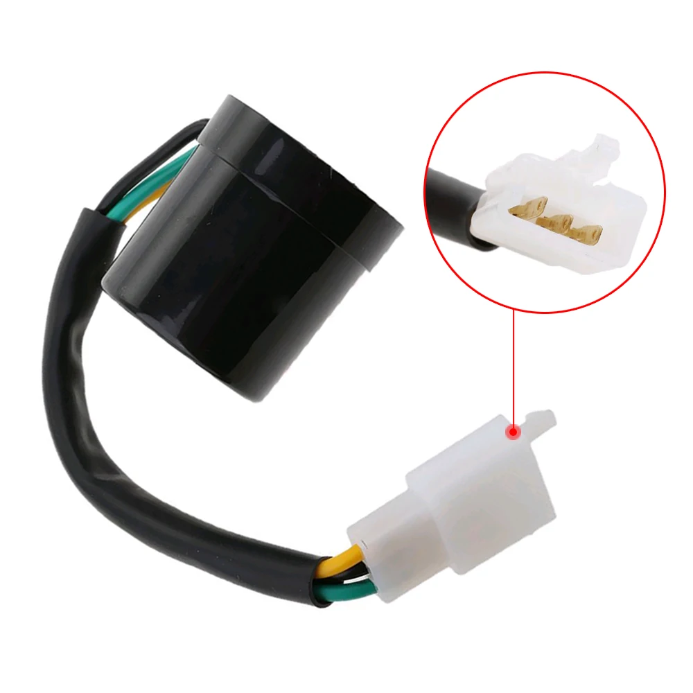 Universal Black Motorcycle Scooter Black Relay 3 PIN Round waterproof Turn Signal 12V LED Flasher Relay Blinker Durable