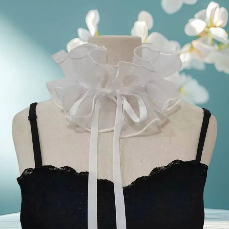 39BB أورجانيزا من طوق الفتيات عصر النهضة الشديدة في الفيكتوري طوق البالير في العصور الوسطى من طوق شال #5