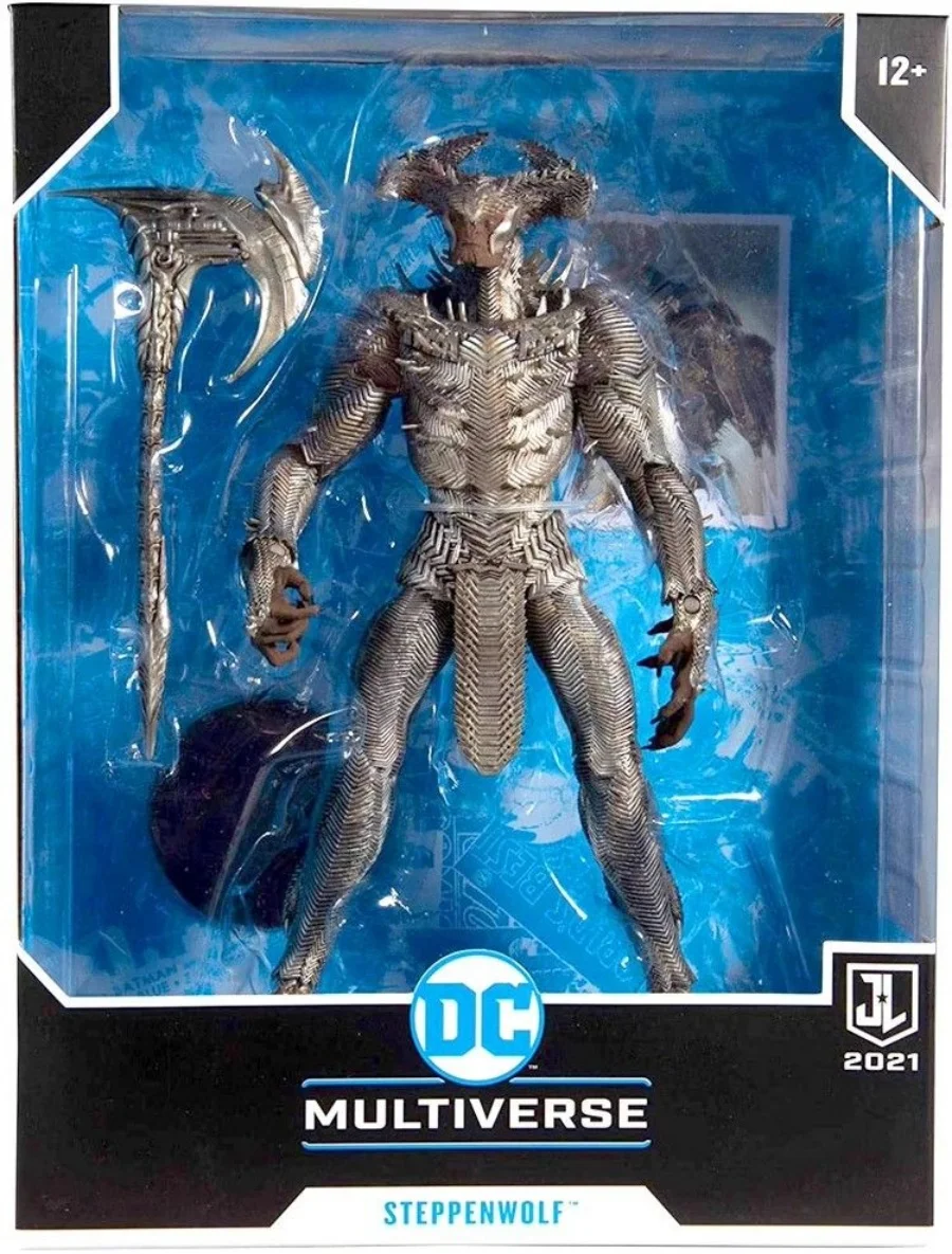 Mcfarlane  Dark Lord Model Toy Steppe Wolf Action Figure Batman Wolf Anime Figuressilver Justice League Batman Collectable Gift