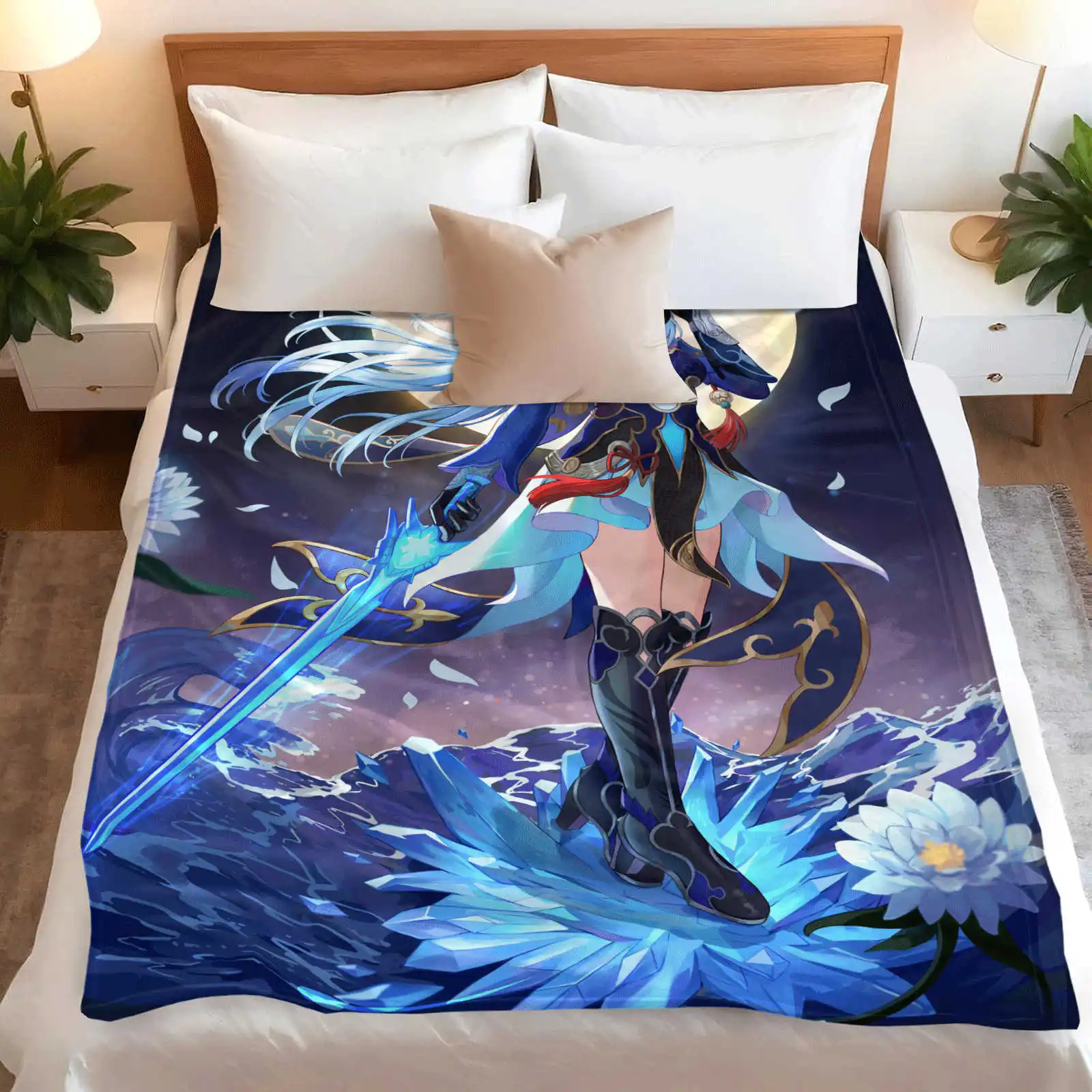 Honkai Star Rail Jingliu Blanket Picnic Blankets Warm Blanket Soft and Comfortable Blanket