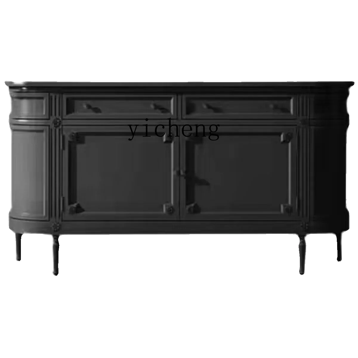 r5.13 light luxury entrance cabinet neoclassical foyer decoration simple semi-circular arc shoe cabinet