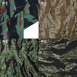 Tiger Spot Stripe Camo Miami Camouflage Lightweight, soft breathable Clothing Tactical Bibs Masks Stretch Mesh Fabric Cloth