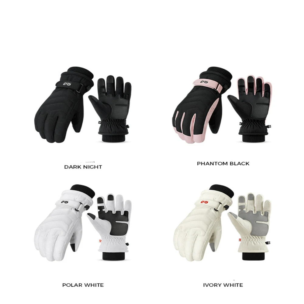 

New Winter Ski Gloves Unisex Outdoor Sports Polyester Waterproof Thickened Non-slip Warm Motorcycle Riding Gloves