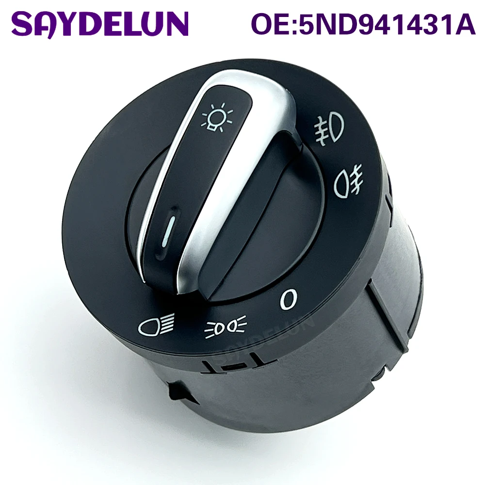 

5ND941431A 3C8941431C Headlight Fog Light Control Switch Knob For VW PassatB7 Tiguan Touran Beetle Sharan Scirocco Eos Multivan