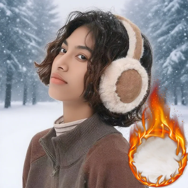 

Women Winter Furry Earmuffs Ski Ear Warmers Plush Faux Fur Ear Cover Soft Earflap Cold Protection for Halloween Christmas