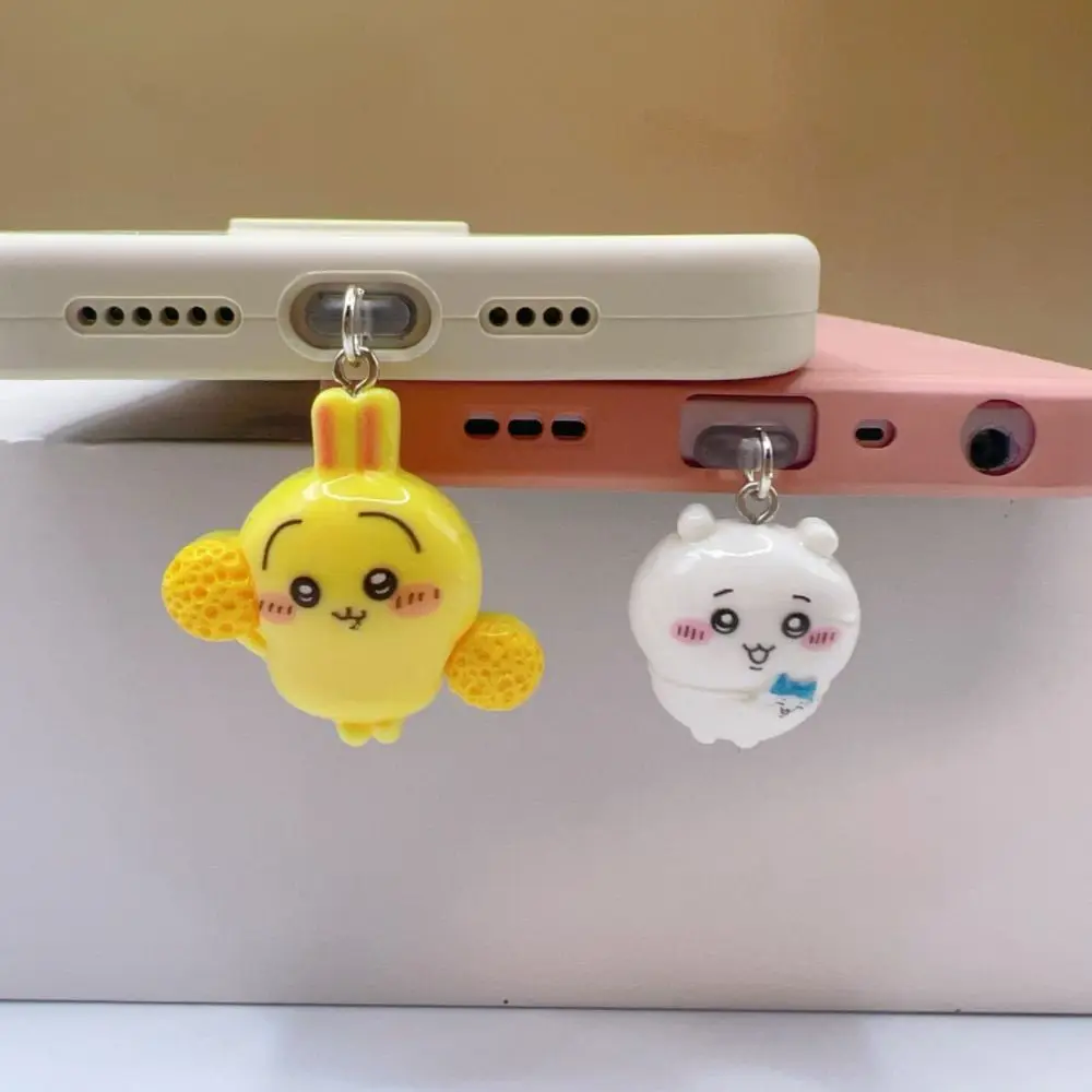 Kawaii Chiikawa Hachiware USAGI Stofplug Anime Cartoon Mobiele Telefoon Universele Stofplug IPhone Type-c Hanger Sieraden meisje cadeau