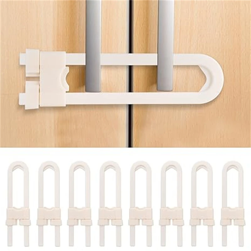 Pack Of Child Safety Cabinet Latches For Baby Safe Cupboard Door U Shape Lock Guard Protector Lock Baby safety lock