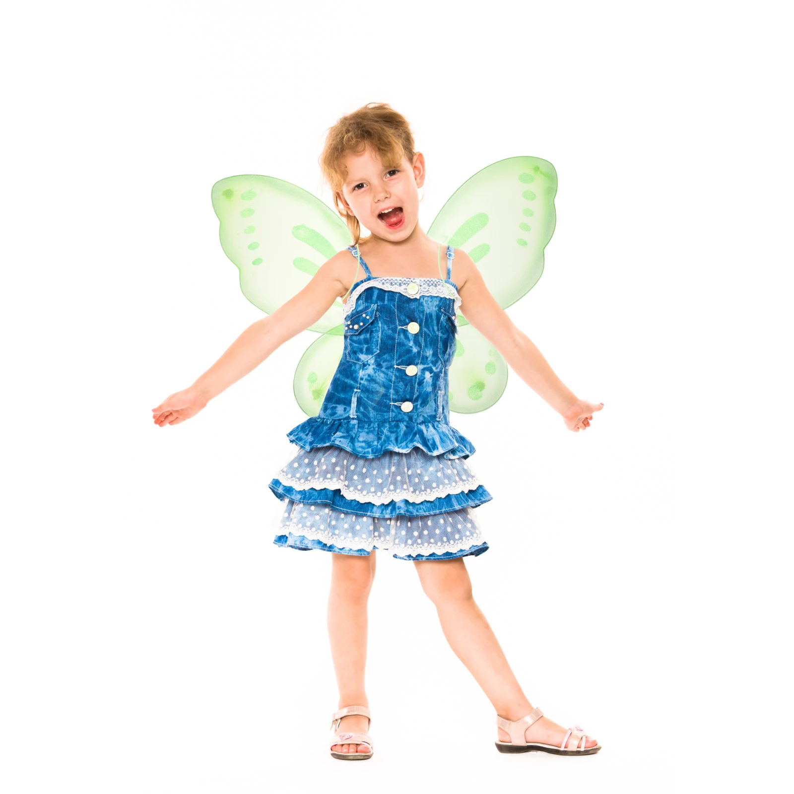 

Butterfly Wings for Girls Fairy Wing Costume Prop Green Cosplay Clothing Birthday Party Stage Performance Decor
