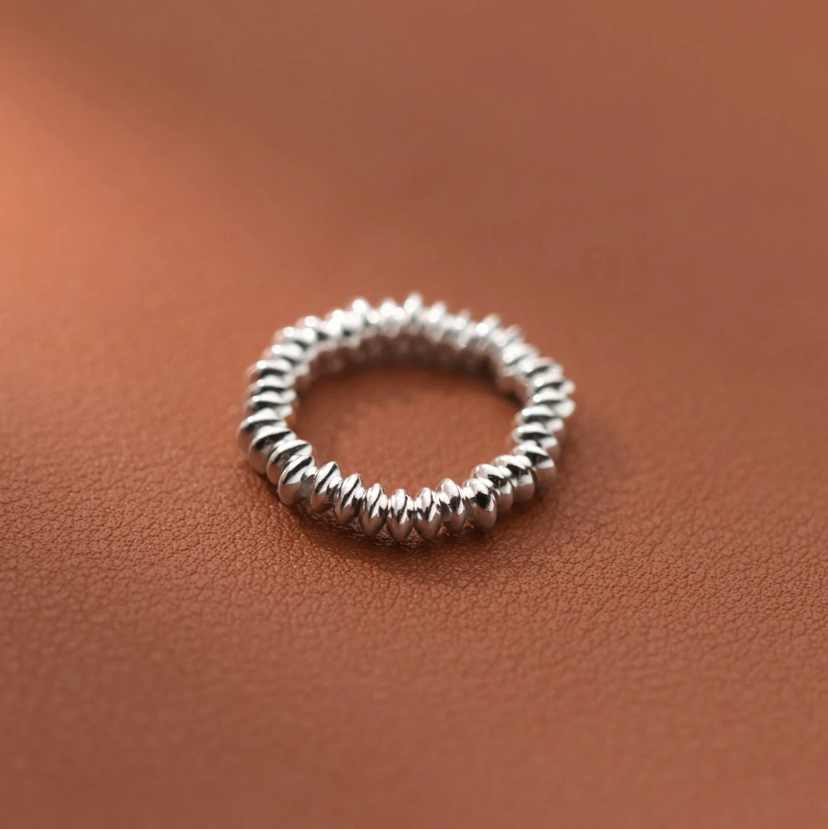 

La Monada Size 51-52mm 3mm Irregular Bead 925 Sterling Silver Rings For Women Elastic Rope Finger Plain Women Ring Fine Jewerly