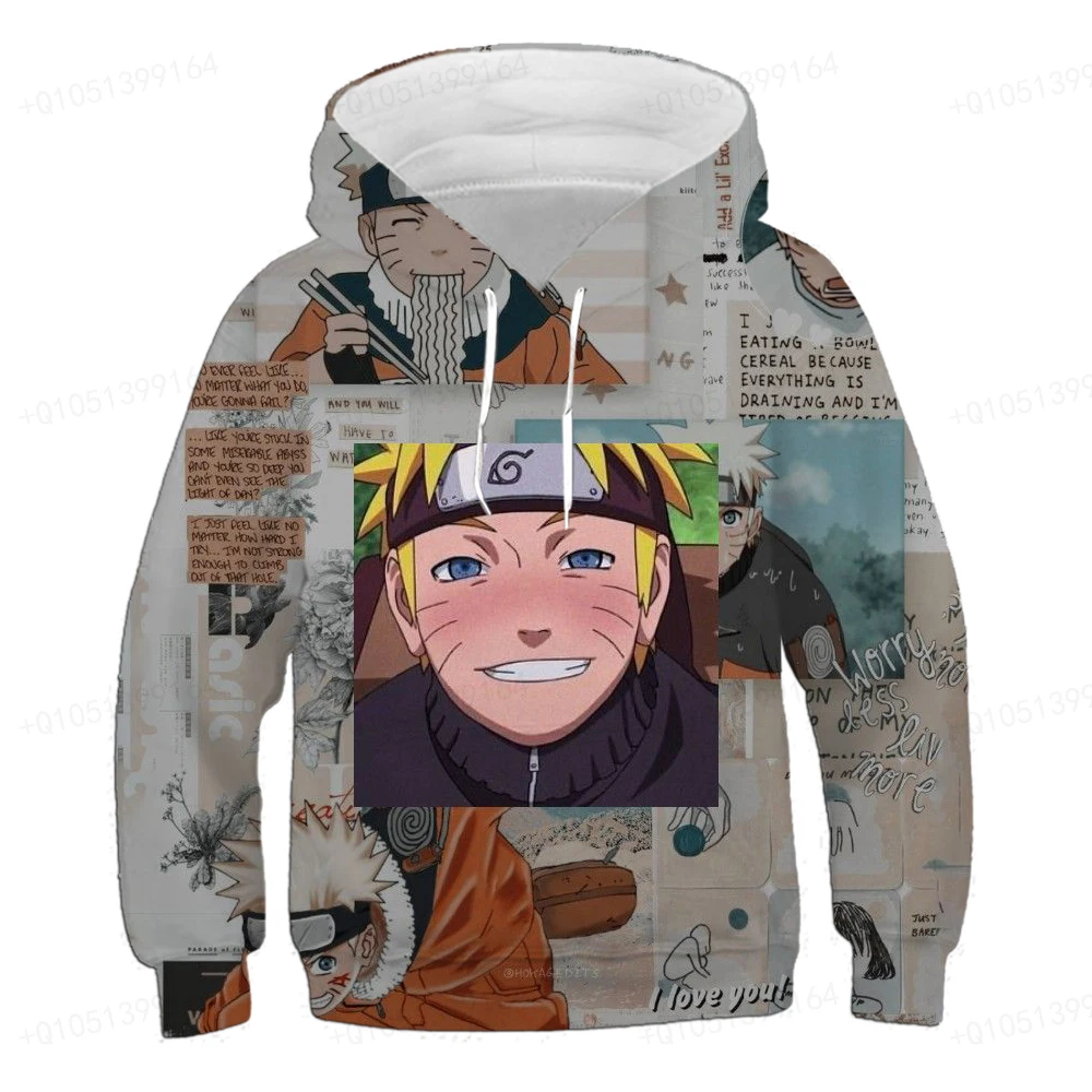 Akatsuki Boys and Girls Hoodies MINISO Men's Hoodies 3D Printing Casual Pullovers Naruto Men's Hoodies Fashion Men's Clothing