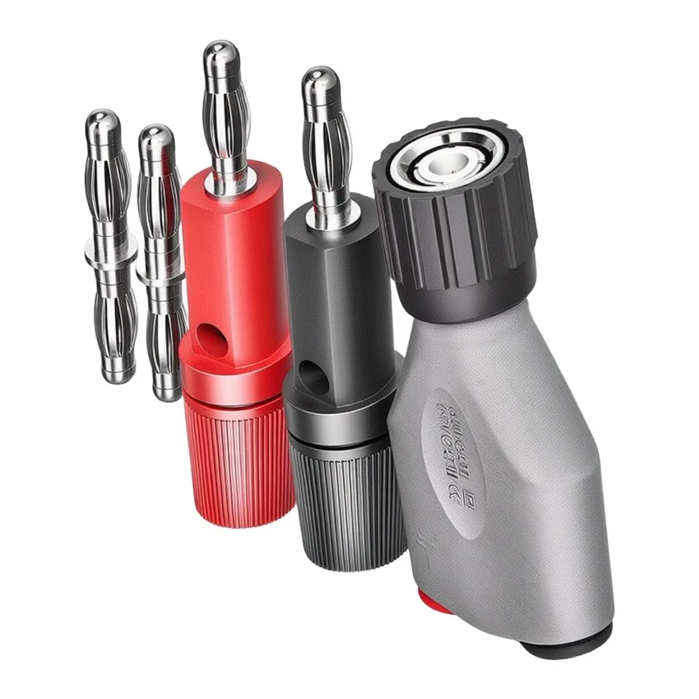 CKT021 BNC Male To 4mm Banana Insert Adapter Kit With Binding Posts Male Connector Male To Male Banana Plugs- Couplers