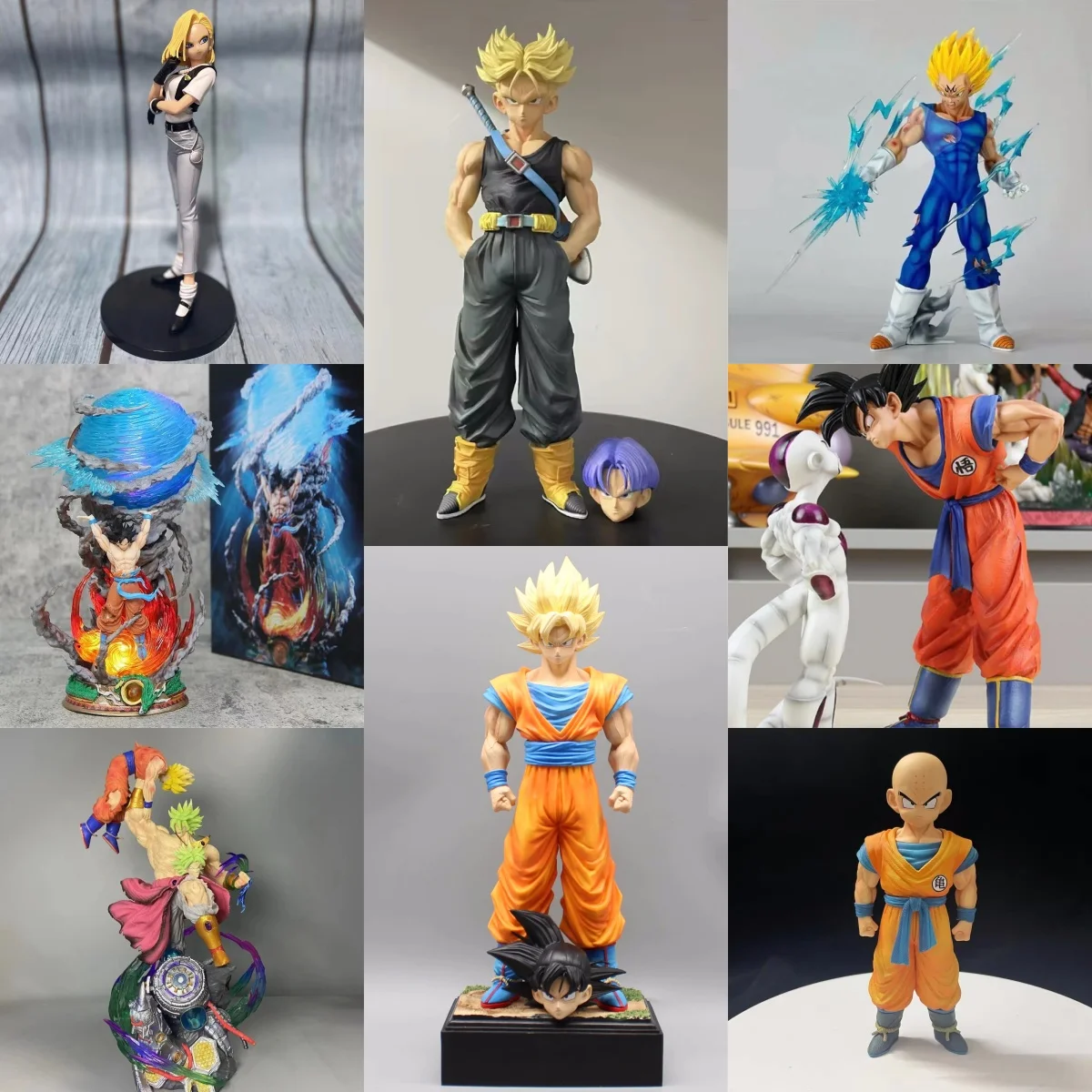 Figura de Dragon Ball de Anime, Super bomba, Son Goku, Torankusu, Krillin, Broli, Demonize, Vegeta, Frieza Vs, modelo de figuras de acción de Son Goku