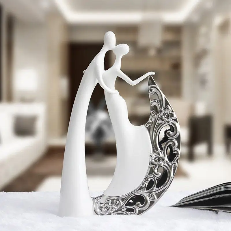 

Modern Love Couple Characters Ceramic Adornments Home Livingroom Desktop Accessories Crafts Bookcase Table Figurines Decoration