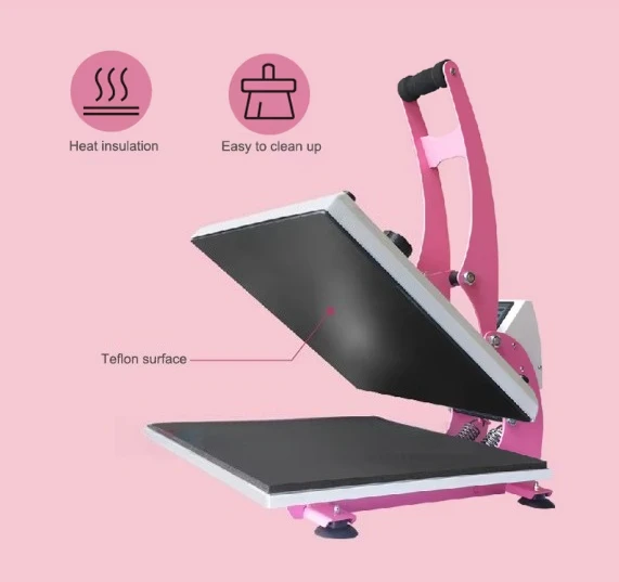 HP380 Handheld Heat Press Machine 38x38cm Manual T-Shirt & Garment Sublimation Heat Press for DIY Clothing
