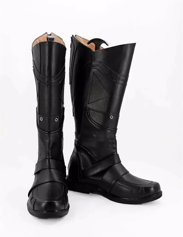 Zapatos de Cosplay de Anime x-men Wolverine, Botas Largas negras, accesorios de disfraz para fiesta de Halloween, hechos a medida