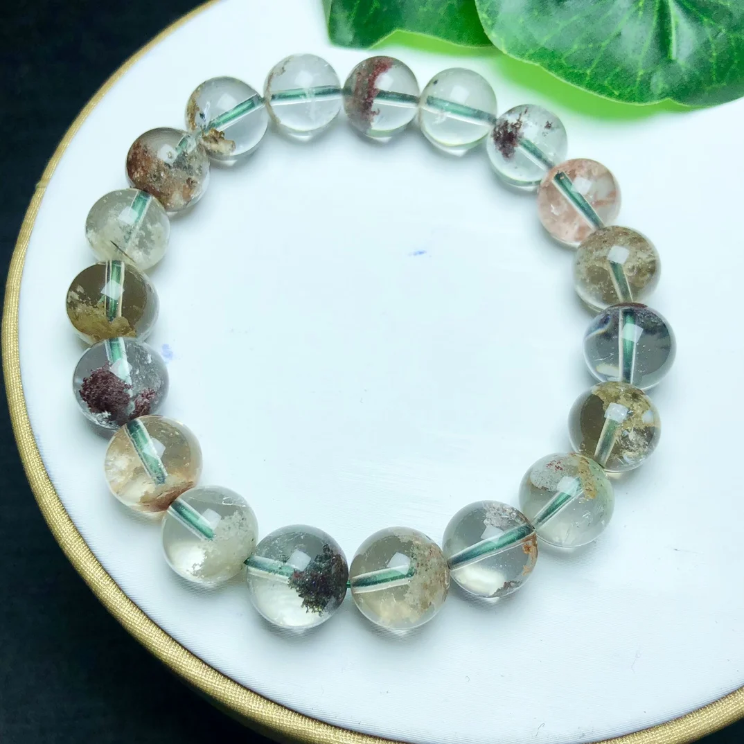 Natural Colored Garden Quartz Bracelet Crystal Reiki Healing Stone Fashion Jewelry Gifting Gift For Women 1PCS 8/9/10MM