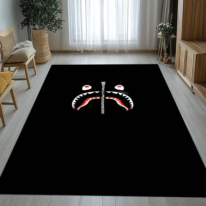 Modern B-Bape Style Camo Graffiti Soft Non-Slip Large Area Rug for Living Room,Bedroom Playroom Carpet Mat for Sofa,Home Décor