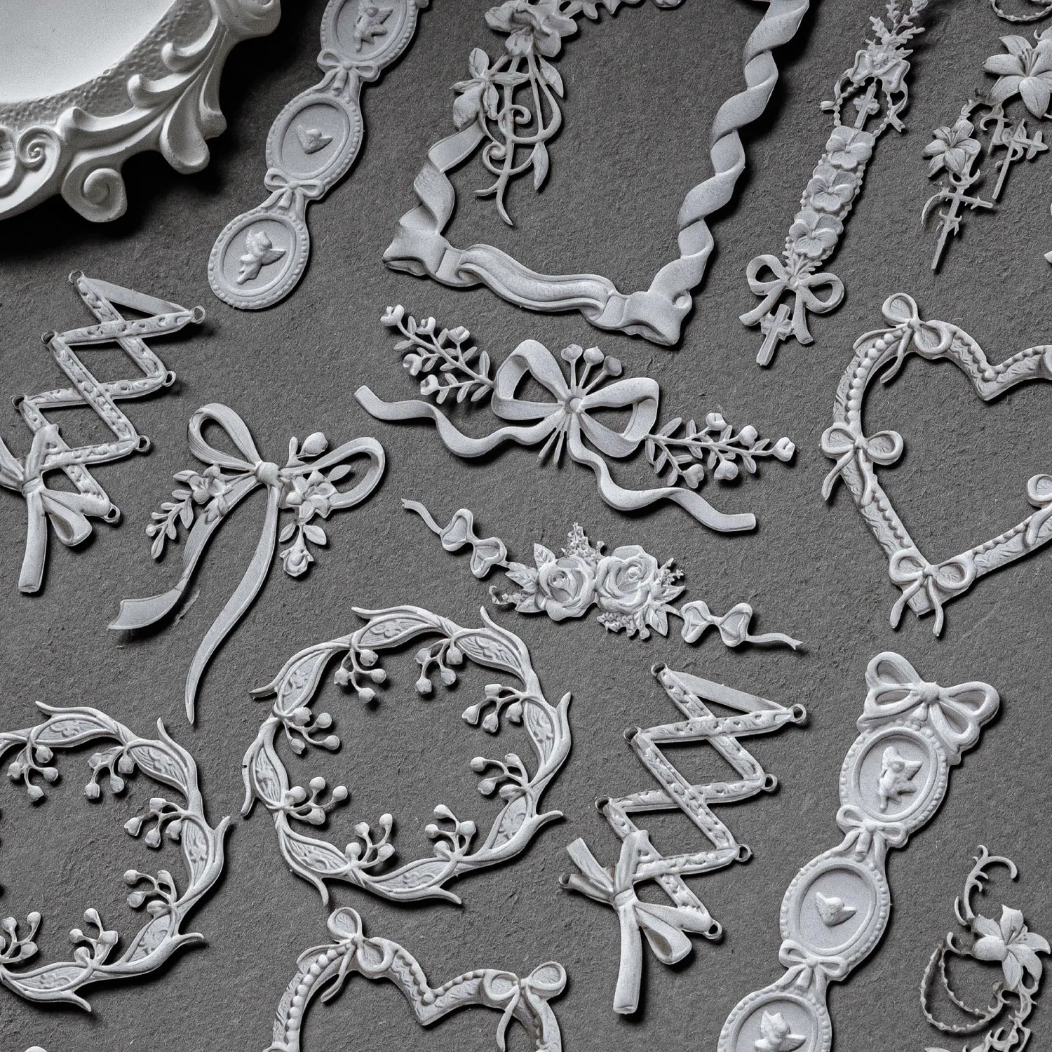 20pcs/pack relief collection series retro European relief stickers DIY scrapbook aesthetics Journal stationery stickers