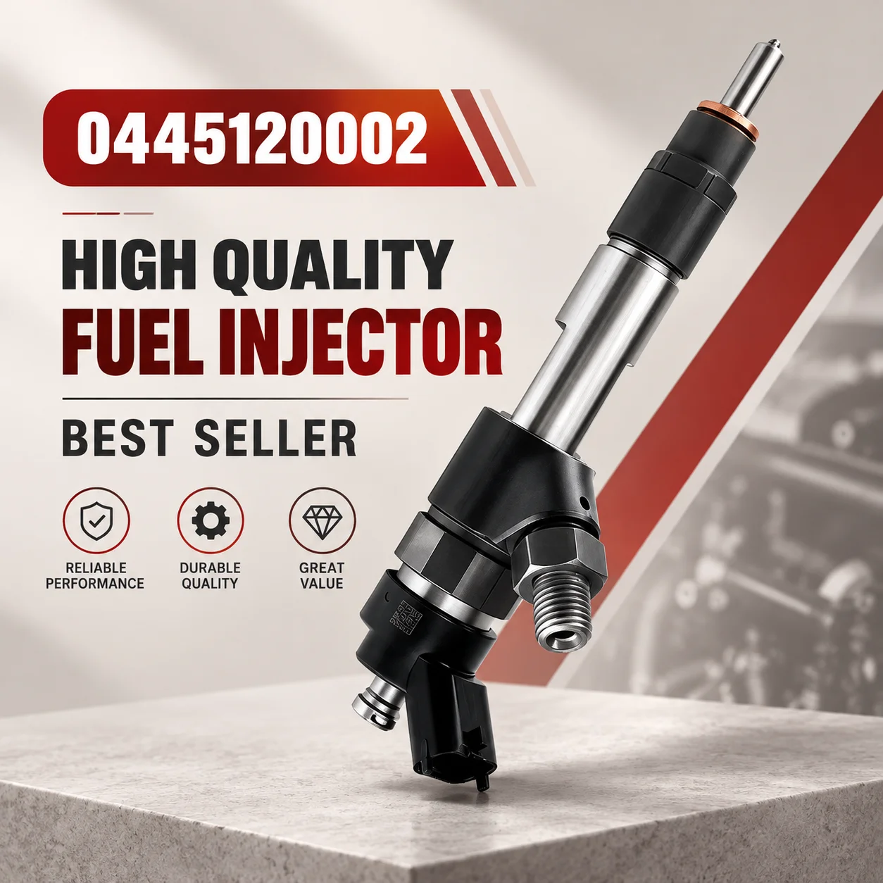 Heavy Duty Truck Common Rail Injector Interchangeable With 0445120002 0986435501 For Diesel Engine Fuel Atomization.LJ0930