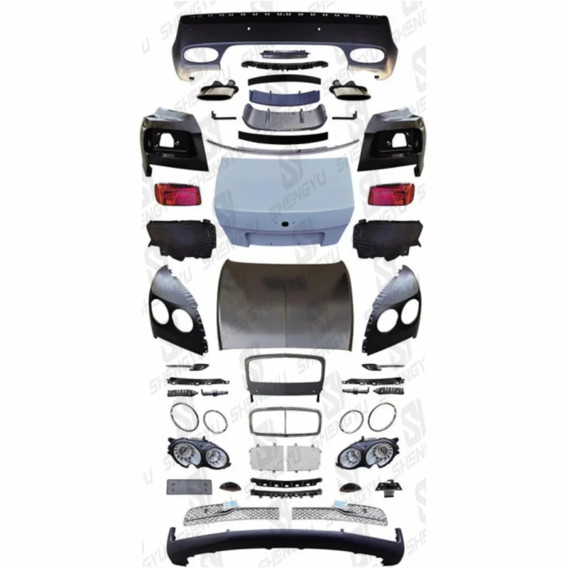 Facelift Body Kit for Bentley Flying Spur 2005-2012 to 2013-2019 with LED Headlight Taillight view 3