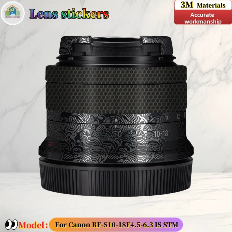 

For Canon RF-S10-18 F4.IS STM Camera lens sticker, DIY skin, Precision tailoring wear-resistant protective film