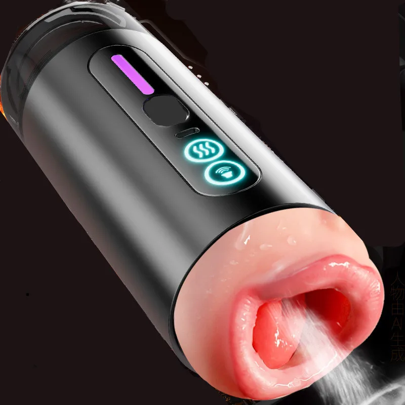 Two Head Use Deep Throat Realistic Vagina Oral Mouth Sex Vibrating Sex Machine Male Automatic Masturbation Cup Sex Toys for Men
