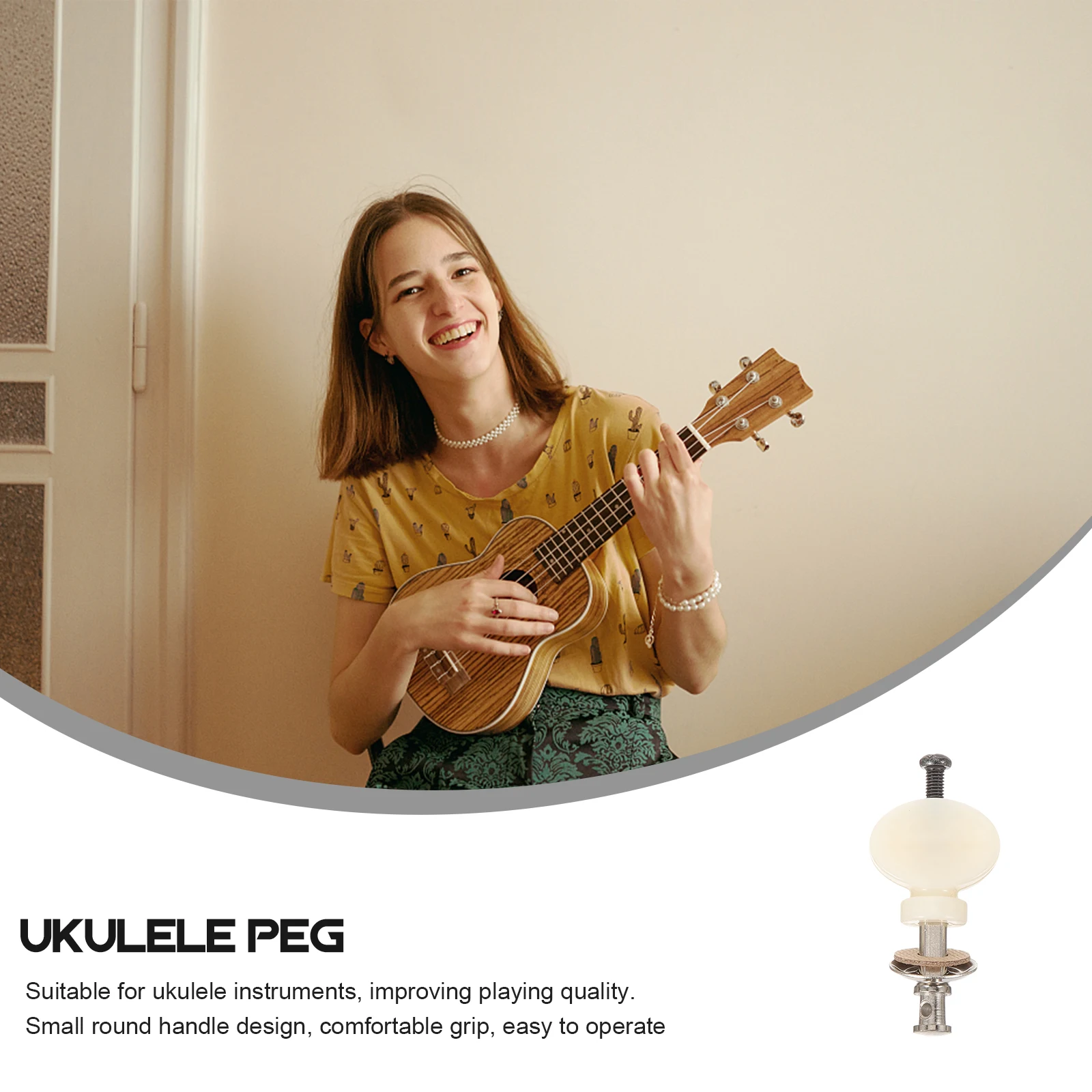 

4Pcs Ukulele Peg High Durability Metal Plastic Universal Ukulele Tuning Pegs Instrument Parts Ukuleles Tuning Pegs