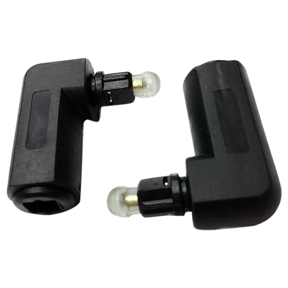 360 度デジタルオーディオコンピュータテレビ DVD オーディオ光ファイバーケーブルスクエアポート 90 度光オーディオコネクタアダプタ