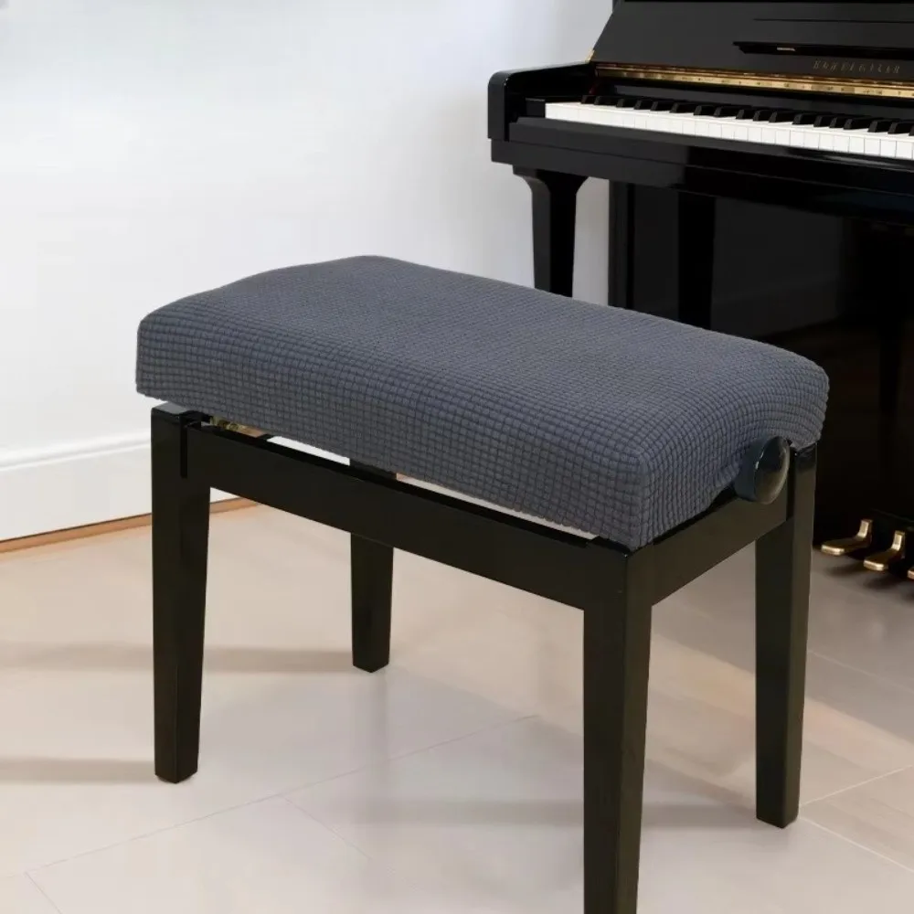 Jacquard Piano Stool Cover Elastic Dustproof Bench Protector Cover Stretch Anti-dust Chair Cover For Home Makeup Stool Covers