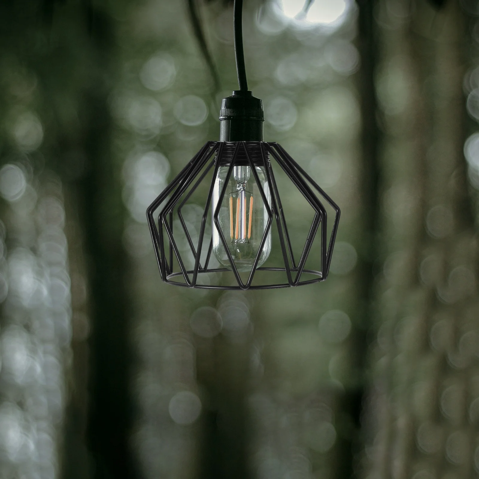 

Mini Iron Birdcage Pendant Lamp Shade Wire Cage Lighting Cover Vintage Industrial Ceiling Light Fixture for Living Room