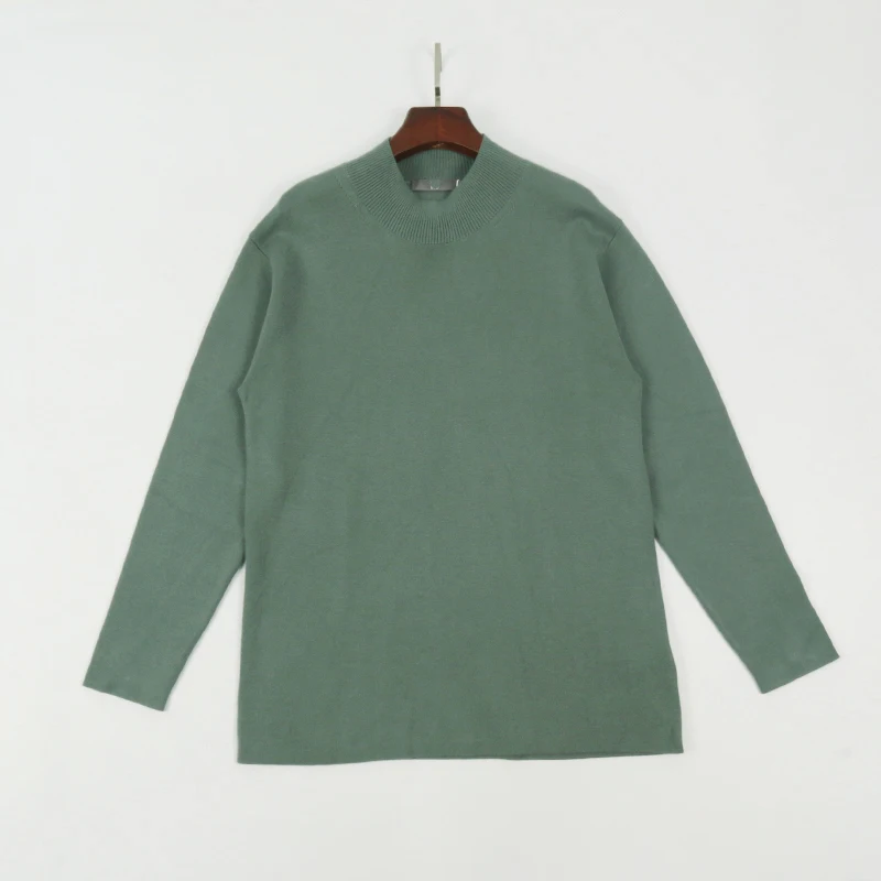 

American Sle Casual Men's Long Sve Knitted Pure Color Base Layer Sweater Spring Autumn Top Loose Fit Comfortable Nylon