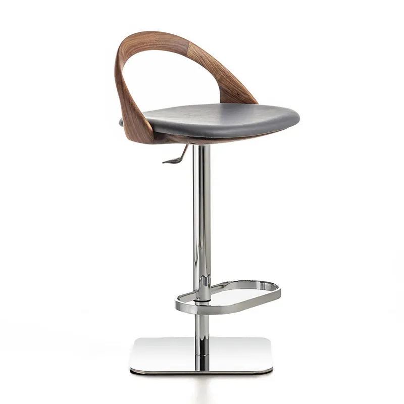 Tabouret de Comptoir de Bar en Cuir, Design Moderne, Table de Réception à Comcussion, Chaises en Métal Réglables, 73 Meubles