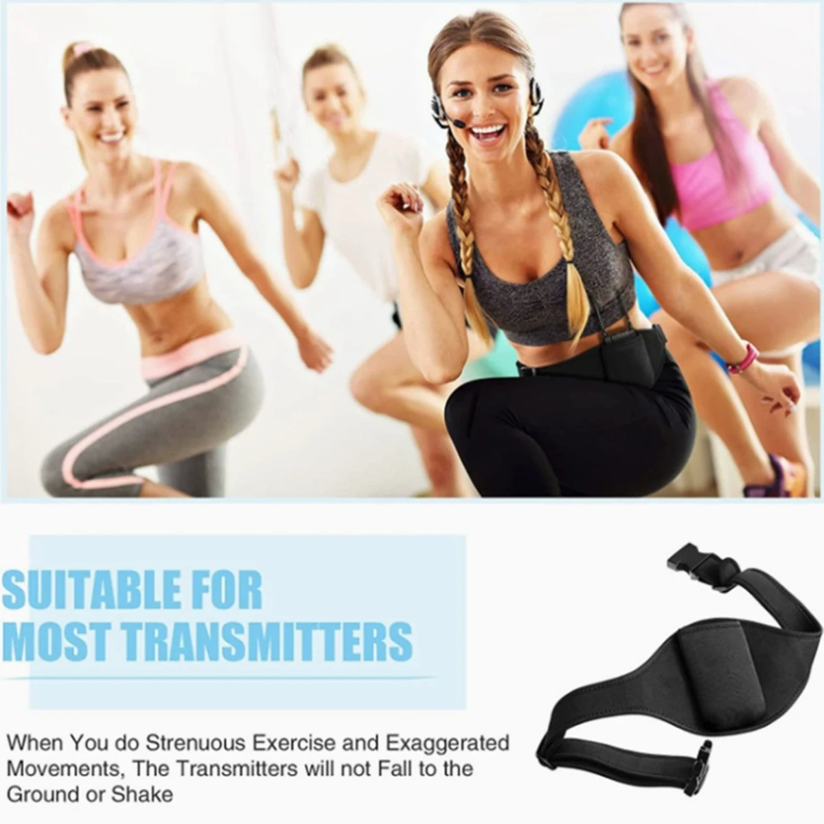 Zwart duikmateriaal Outdoor Running Fitness heuptas, microfoontasbeugel, opbergtas voor mobiele telefoon, 1 heuptas