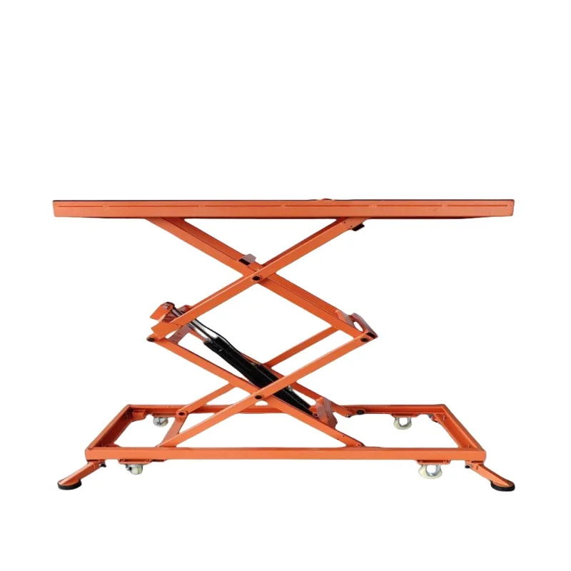 1.5m Automatic Lifting Stool Electric Lifting Platform Foldable Mobile Hydraulic Load-Bearing Flat Trolley for Lift Tables