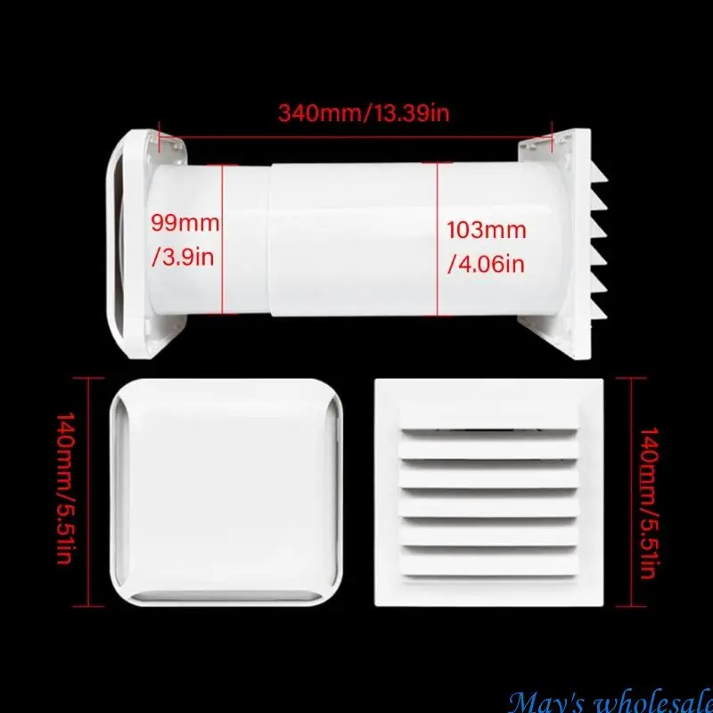 فتحات تهوية مثبتة على الحائط مدمجة في مرشح الحشرات وتدفقات هواء ثنائية الاتجاه وتصميمات هادئة موفرة للطاقة للتحكم في رائحة 448A