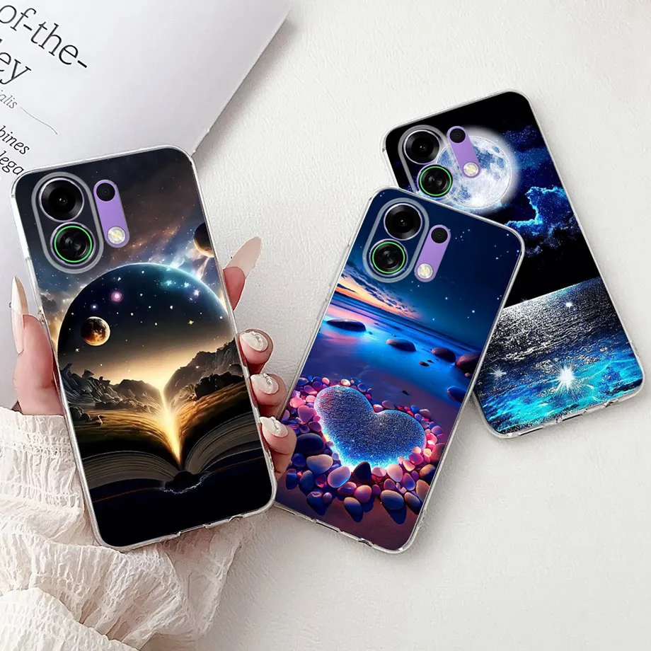 لينة سليم غطاء سيليكون شفاف ل ممن لهم K13 توربو برو K13 K13x فوندا القط زهرة الورد التنين موضة للصدمات الوفير كابا