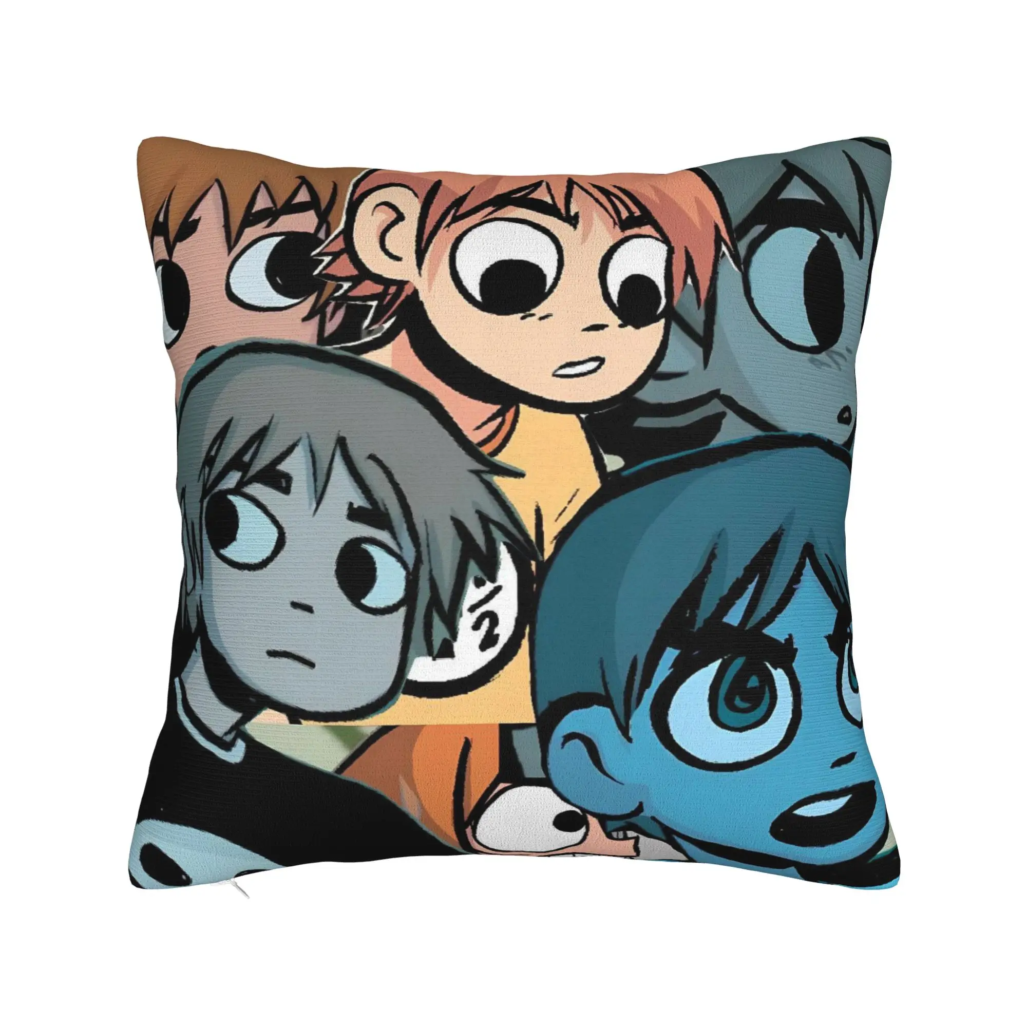 Scott Pilgrim Character Group Pillow Case  Comfy Pillow Cover Fashion Pillowcases For Sofa Home Decor