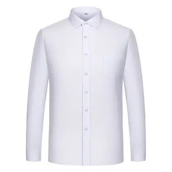 10 best sales Erkekler için beyaz uzun kollu gömlek - №7