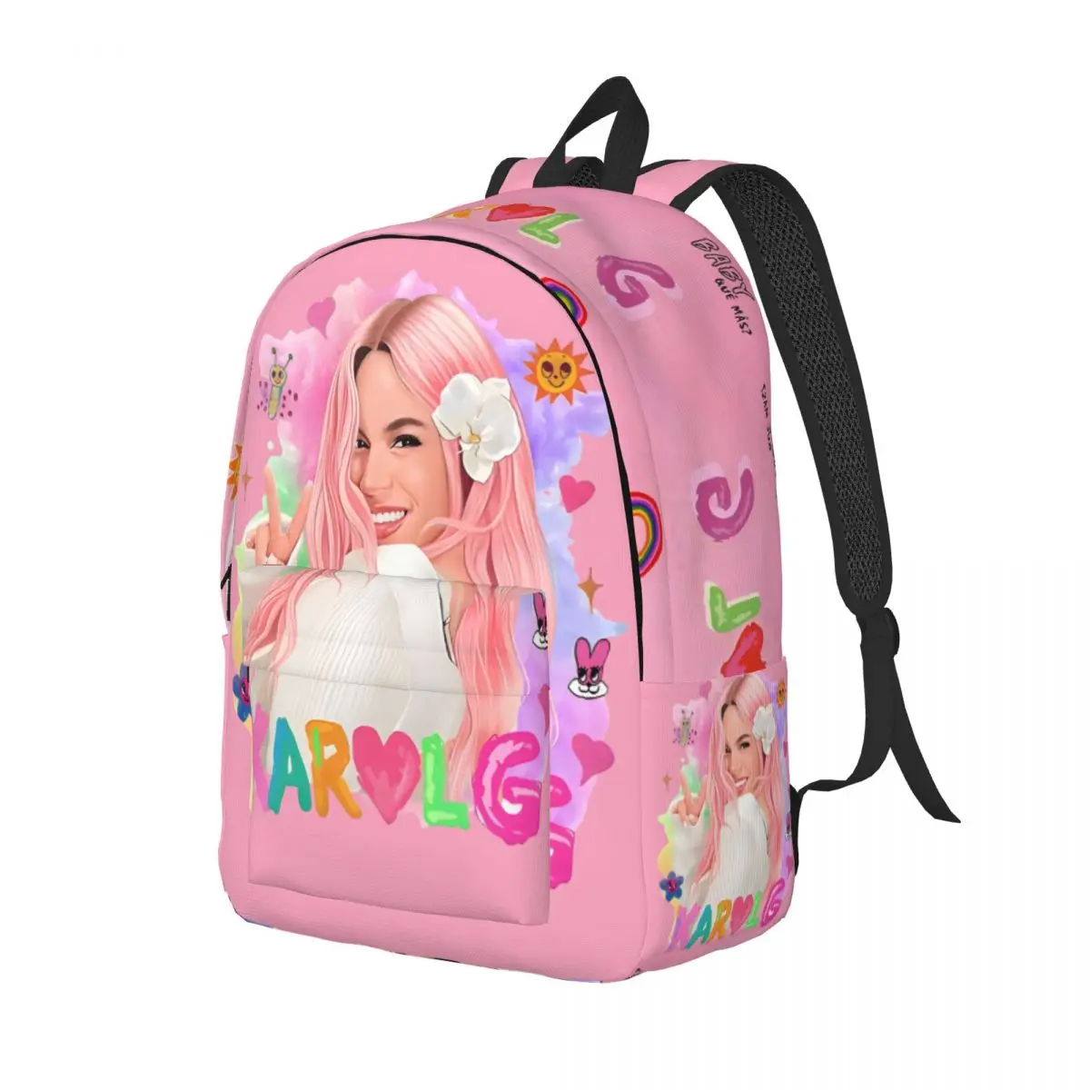 K-Karol G Manana Sera Bonito Printed Lightweight Casual Schoolbag For School, Outdoor, Shopping, Office 15.7in 17.7in