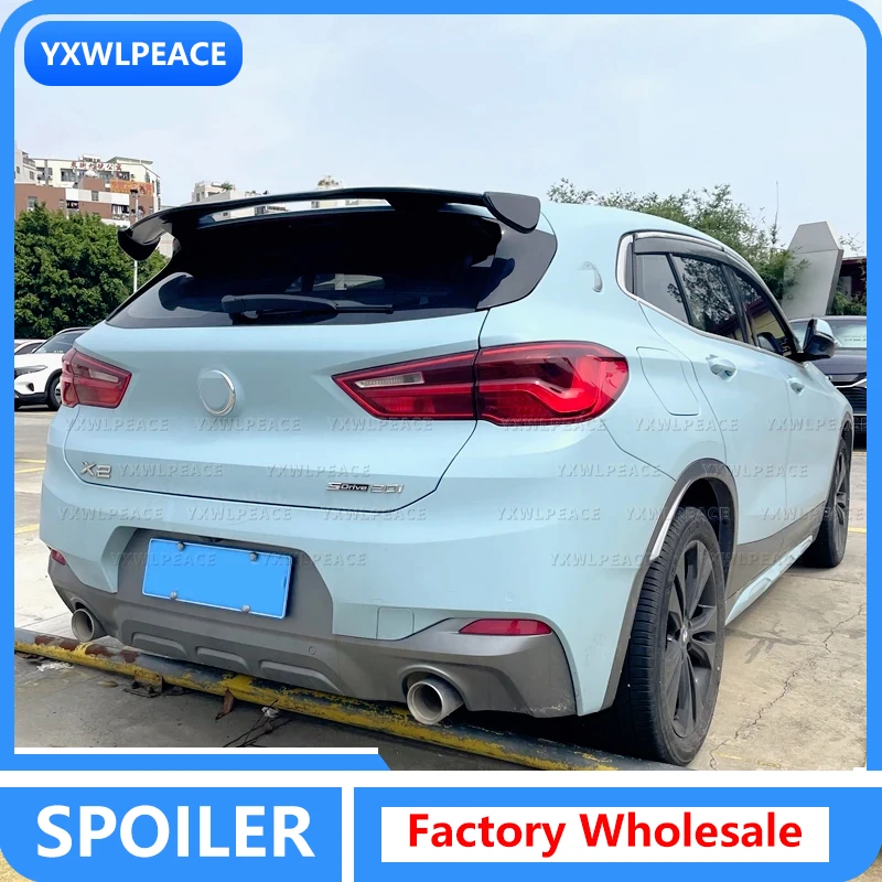 

For BMW X1 X2 2017 2018 2019 2020 2021 2022 Roof Spoiler High Quality ABS Primer Color Rear Trunk Spoiler Body Kit Accessories