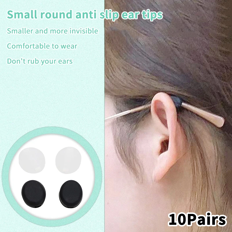 

10 Pairs Anti-slip Silicone Ear Grip Glasses Eyeglasses Leg Ear Hook Stopper Bracket Fastener Accessories Temple Tip Holder