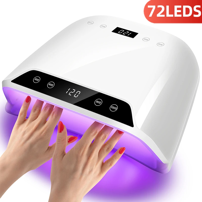 UV LED Professional Nail Drying Lamp for Manicure 72LEDS Nails Gel Polish Drying Machine With Auto Sensor Manicure Salon Tool